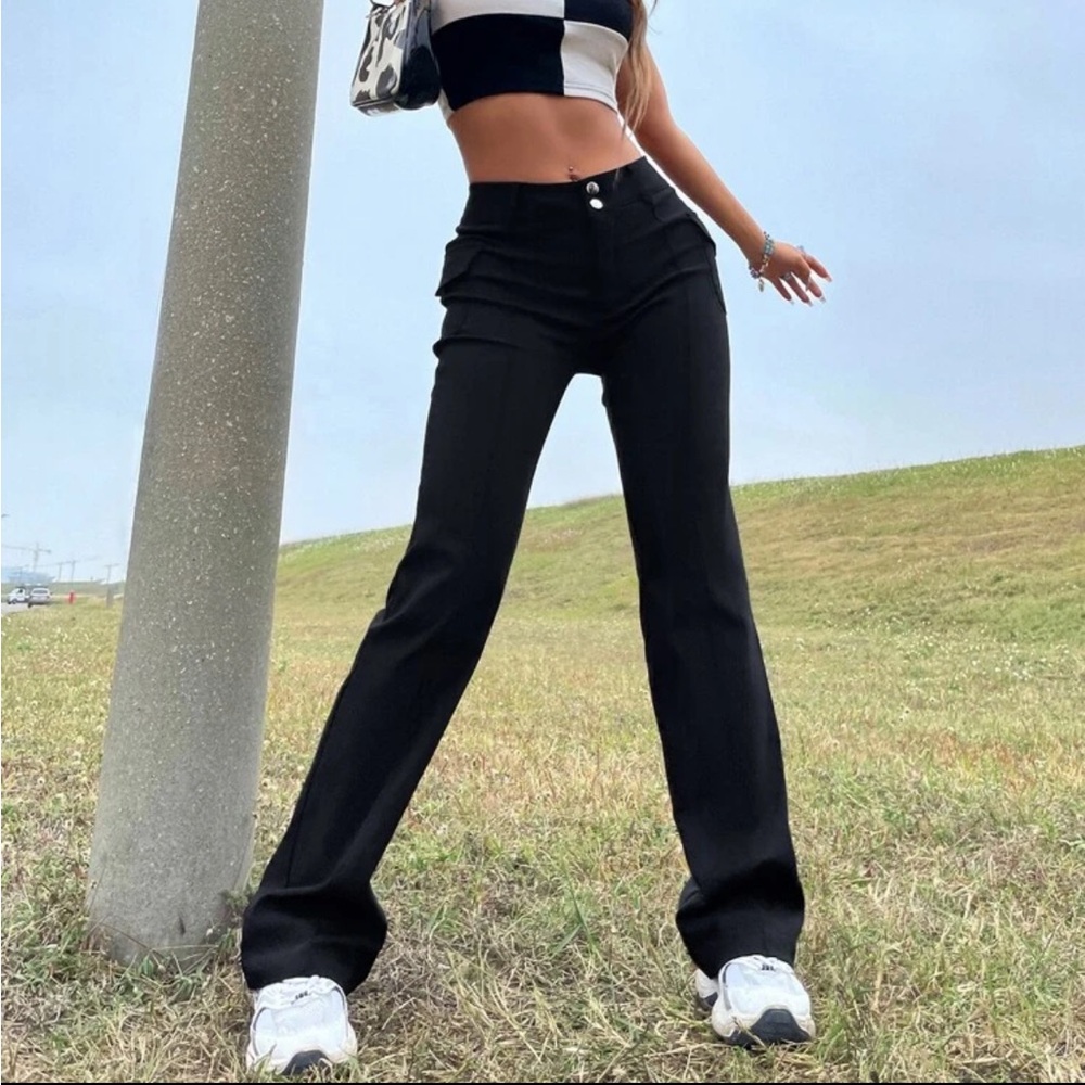Stylish Black Flared Pants